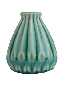 Kleine Vase Blomster aus Steingut, Steingut, Türkis, Ø 9 x H 10 cm