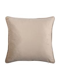 Kissen Arnolda mit Karomuster, mit Inlett, 100% Polyester, Beige, Grau, Weiß, 45 x 45 cm