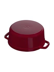 Casseruola rotonda in ghisa La Cocotte, Ghisa smaltata, Rosso vino, argentato, Ø 24 x Alt. 15 cm