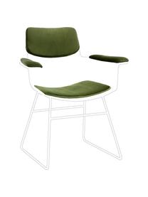 Set de cojines para sillones de terciopelo Wire, 3 pzas., Tapizado: 60% algodón, 40% poliéste, Verde, Set de diferentes tamaños