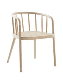 Houten stoel Stocksund met Weens vlechtwerk, Frame: gelakt eikenhout, Zitvlak: rotan, Beige, B 56 x H 54 cm