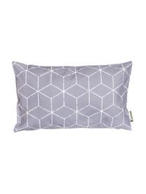 Vonkajší vankúš s grafickým vzorom Cube, 100 % polyester, Sivá, biela, Š 30 x D 50 cm