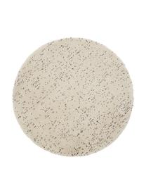Runder Hochflor-Teppich Ludde, leicht gesprenkelt, 68% Polypropylen, 27% Jute, 5% Polyester, Wollweiß, Schwarz, 200 x 200 cm