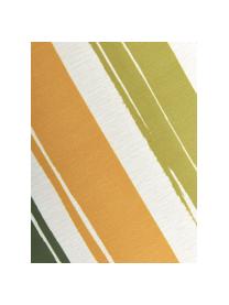 Mantel Greca antimanchas de teflón, 100% poliéster con revestimiento de teflón, Verde, mostaza, De 8 a 10 comensales (An 135 x L 280 cm)