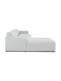 Ecksofa Melva (4-Sitzer), Bezug: 100% Polyester Der hochwe, Gestell: Massives Kiefernholz, FSC, Füße: Kunststoff, Webstoff Hellgrau, B 319 x T 196 cm, Eckteil links
