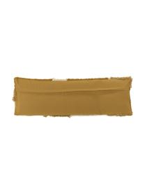 Housse de coussin rectangulaire Lago, 100 % coton, Jaune moutarde, couleur crème, larg. 35 x long. 110 cm