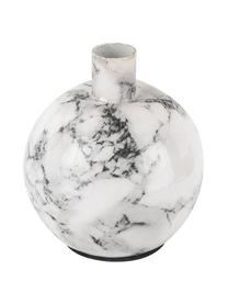Candelabro effetto marmo bianco, Metallo rivestito, Bianco marmorizzato, Ø 11 x Alt. 10 cm