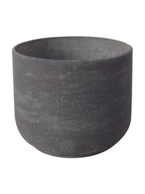 Cache-pot peint à la main gris foncé Cemento, 4 élém., Béton, fibre de verre, Gris foncé, Lot de différentes tailles