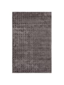 Tapis en viscose tissé à la main, moelleux Nelson, Gris