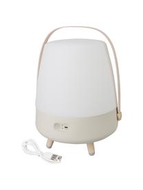 Lampe à poser mobile d'extérieur LED avec enceinte Bluetooth Lite-up Play, Couleur sable, transparent, brun clair, Ø 29 x haut. 40 cm