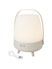 Mobilna lampa zewnętrzna LED z głośnikiem Bluetooth Lite-up Play, Nogi: guma silikonowa, drewno n, Odcienie piaskowego, transparentny, jasny brązowy, Ø 29 x 40 cm