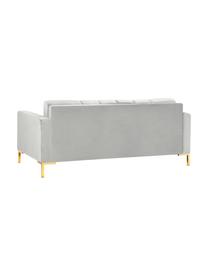 Sofa z aksamitu Mamaia (2-osobowa), Tapicerka: aksamit poliestrowy Dzięk, Stelaż: lite drewno sosnowe, skle, Nogi: metal lakierowany, Odcienie srebrnego, S 177 x G 92 cm