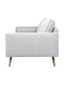 Sofa Saint (3-Sitzer) in Hellgrau mit Eichenholz-Füssen, Bezug: Polyester Der hochwertige, Gestell: Massives Kiefernholz, Spa, Webstoff Hellgrau, B 210 x T 93 cm