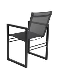 Silla para exterior Vevi, Estructura: aluminio con pintura en p, Asiento: textil, Negro, An 57 x F 54 cm