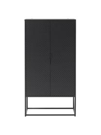 Armoire en métal Neptun, Métal, revêtement par poudre, Noir, larg. 80 x haut. 150 cm