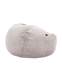 XL Cord-Sitzsack Velours, Bezug: 88% Nylon, 12% Polyester , Webstoff Grau, Ø 140 x H 90 cm