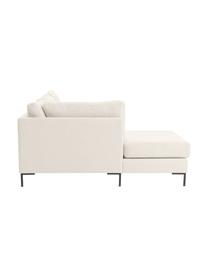 Sofá rinconera cama Luna (3 plazas), con colchón, Tapizado: 100% poliéster con certif, Estructura: madera maciza de haya, ma, Patas: metal galvanizado, Tejido blanco crema, An 270 x F 184 cm, chaise longue izquierda