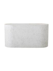 XL Übertopf Liam aus Beton, Beton, Terrazzo, Weiß, Brauntönen, 40 x 20 cm