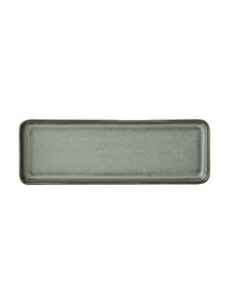Tablett Mila, Keramik, glasiert, Graugrün, L 27 x H 3 cm