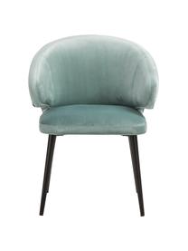 Chaise velours moderne Celia, Velours vert sauge