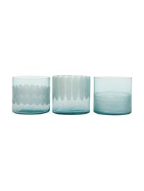 Teelichthalter-Set Cosmopol, 3-tlg., Glas, Blau, Ø 8 x H 8 cm