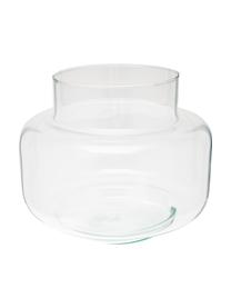 Vase Dalia aus recyceltem Glas, Recyceltes Glas, Transparent, Ø 22 x H 18 cm