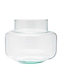 Vase Dalia aus recyceltem Glas, Recyceltes Glas, Transparent, Ø 22 x H 18 cm
