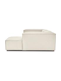 Narożna sofa modułowa Lennon, Tapicerka: poliester Dzięki tkaninie, Stelaż: lite drewno sosnowe z cer, Nogi: tworzywo sztuczne Materia, Tkanina w odcieniu złamanej bieli, S 238 x G 180 cm, prawostronna