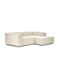 Narożna sofa modułowa Lennon, Tapicerka: poliester Dzięki tkaninie, Stelaż: lite drewno sosnowe z cer, Nogi: tworzywo sztuczne Materia, Tkanina w odcieniu złamanej bieli, S 238 x G 180 cm, prawostronna