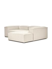 Narożna sofa modułowa Lennon, Tapicerka: poliester Dzięki tkaninie, Stelaż: lite drewno sosnowe z cer, Nogi: tworzywo sztuczne Materia, Tkanina w odcieniu złamanej bieli, S 238 x G 180 cm, prawostronna