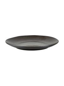 Assiette plate grès cérame anthracite Heban, 4 pièces, Anthracite