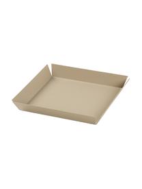 Klein decoratief dienblad Erika in beige, Gecoat metaal, Beige, B 14 x D 14 cm