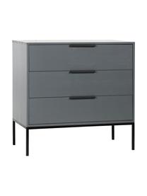 Commode grise en bois Adam, Gris acier, larg. 94 x haut. 93 cm