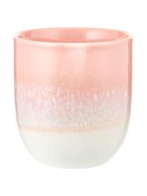 Tazza senza manico con gradiente Café 4 pz, Gres, Rosa, Ø 8 x Alt. 9 cm