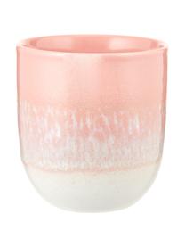 Handgemachte Becher Café mit Farbverlauf, 4 Stück, Steingut, Pink, Ø 8 x H 9 cm