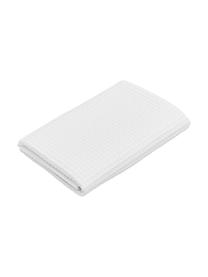 Serviette de toilette coton pur gaufré Karima, Blanc