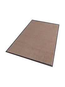 Polyamide deurmat Milo, Bovenzijde: polyamide, Onderzijde: rubber, Taupe, zwart, 58 x 90 cm