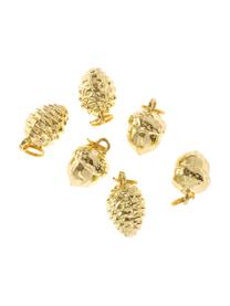 Geschenkanhänger Charm, 6er-Set, Metall, beschichtet, Goldfarben, Ø 2 x H 3 cm