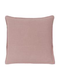 Poszewka na poduszkę z lnu Lanya, 100% len, Brudny różowy, S 50 x D 50 cm