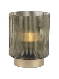 LED-Windlicht Votive, Glas, Grün, Ø 12 x H 16 cm