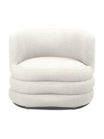 Designer Bouclé-Sessel Solomon, Bezug: 100 % Polyester Der hochw, Gestell: Massives Fichtenholz, FSC, Beine: Kunststoff, Bouclé Cremeweiß, B 95 x T 80 cm