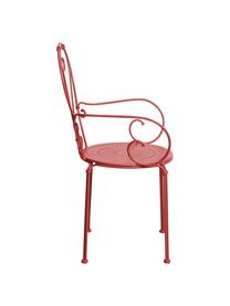 Chaise de jardin en métal et à accoudoirs Century, Rouge