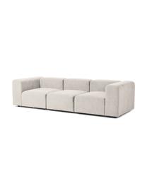 Sofa modułowa Lena (4-osobowa), Tapicerka: tkanina (88% poliester, 1, Stelaż: drewno sosnowe, sklejka, , Nogi: tworzywo sztuczne, Tkanina w odcieniu złamanej bieli, S 284 x G 106 cm