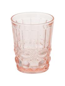 Vasos de colores con relieve Nobilis, 6 uds., Vidrio, Multicolor, Ø 8 x Al 10 cm