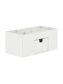 Organizer da ufficio Vendela, Cartone solido e laminato, Bianco, Larg. 24 x Alt. 11 cm