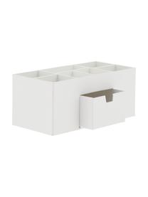 Organizer da ufficio Vendela, Cartone solido e laminato, Bianco, Larg. 24 x Alt. 11 cm