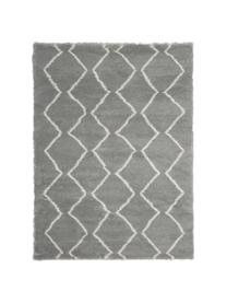 Tapis moelleux à poils longs Velma, Gris, blanc crème, larg. 300 x long. 400 cm (taille XL)