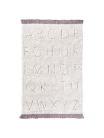 Tappeto con design a lettere ABC, Beige, Larg. 120 x Lung. 160 cm (taglia S)