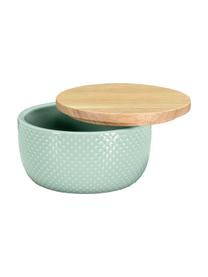 Boîte de rangement salle de bains Dotty, Vert eucalyptus, Ø 11 x haut. 7 cm