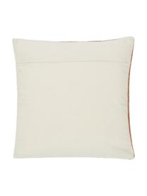 Housse de coussin 45x45 tissée main Lopes, 100 % coton, Orange,rose,blanc, larg. 45 x long. 45 cm